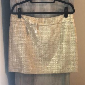 Banana Republic gold mini skirt